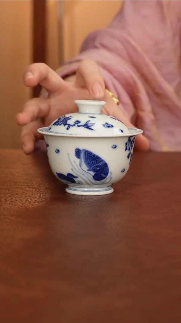 景德镇瓷器，青花瓷手绘茶具~