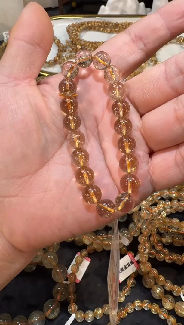 未镶嵌手串发晶SJ-131金发晶