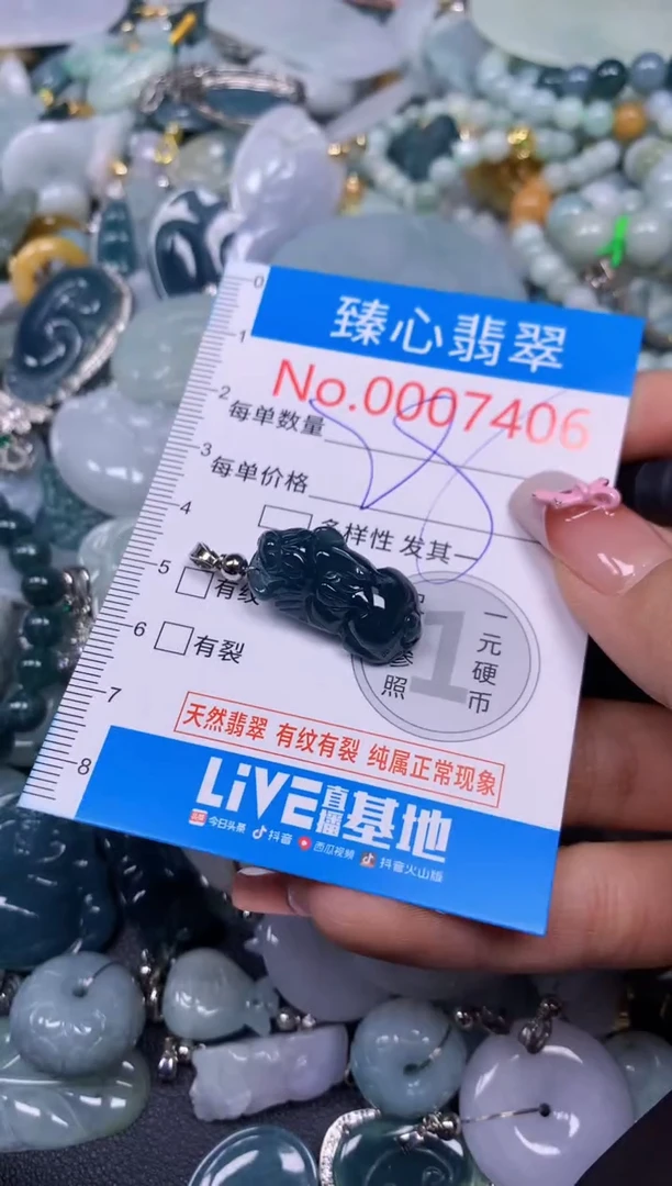 【闪购商品】翡翠颈饰未镶嵌含绳0007406