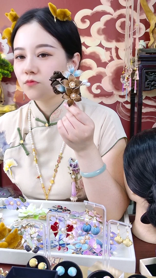 纯铜合金琉璃非遗绒花001