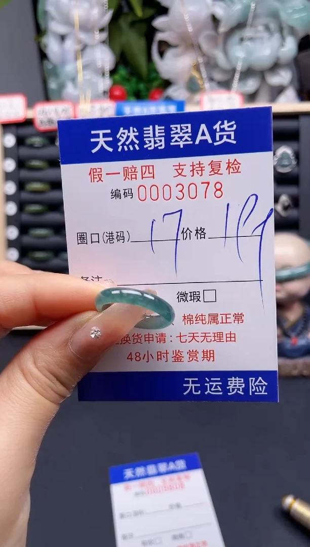 翡翠戒指未镶嵌17*3073