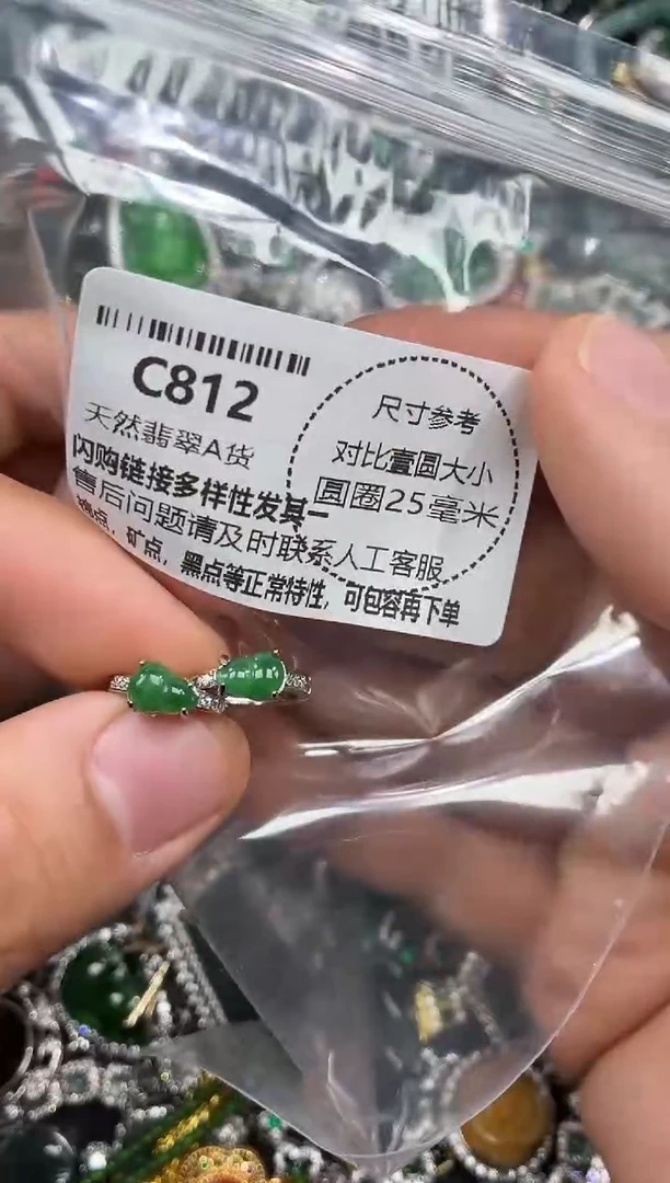 颈饰未镶嵌翡翠C812耳扣