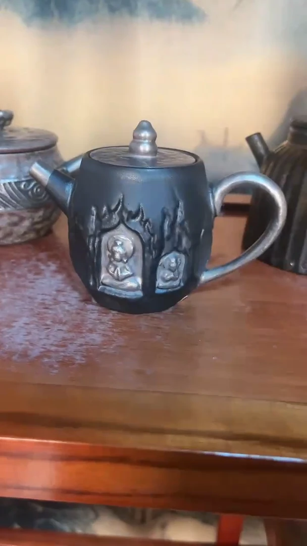 【闪购商品】Z26鎏银敦煌福禄壶全手老岩泥