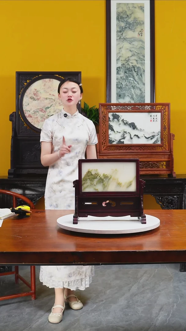 石材天然大理石画摆件