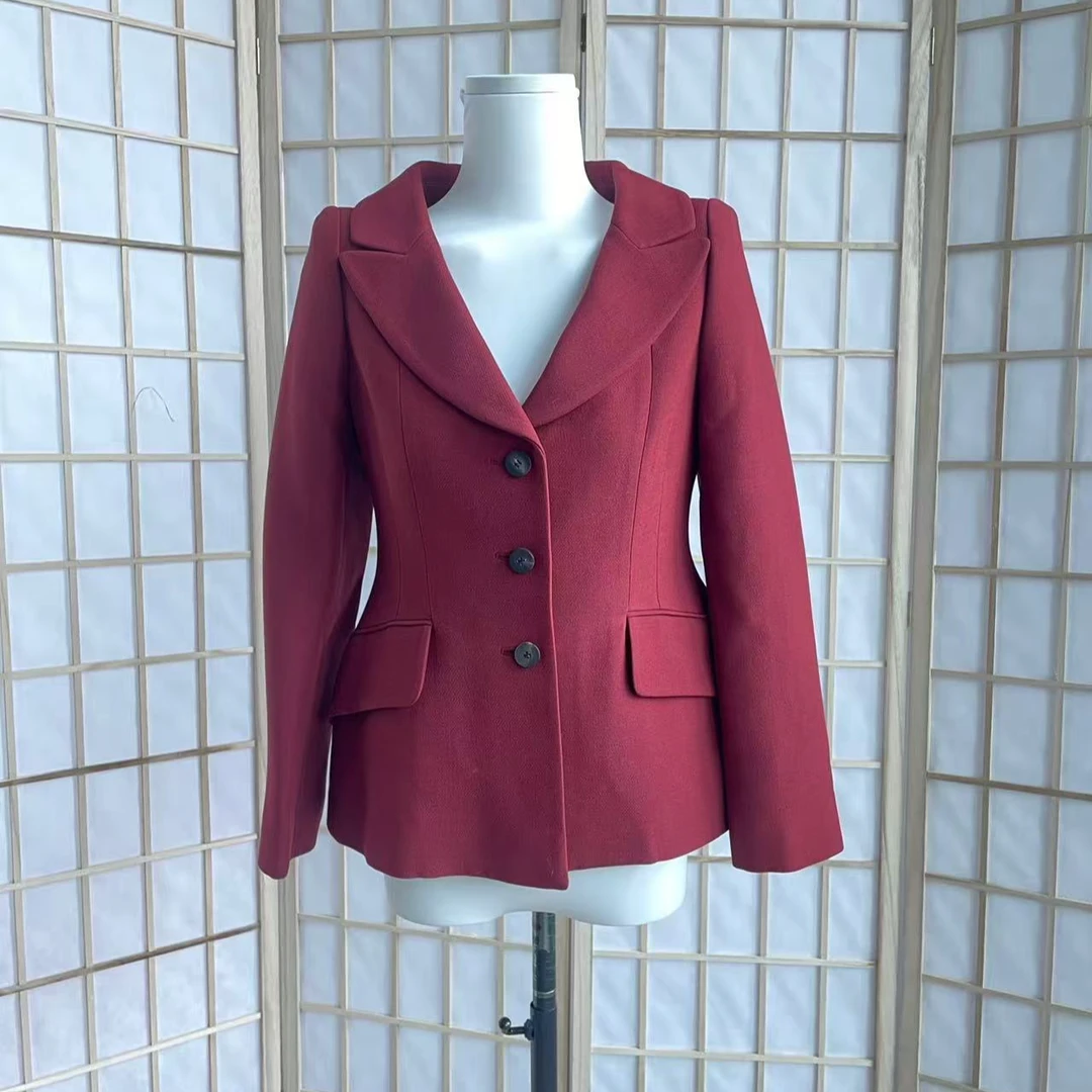 99新 DIOR/迪奥 A9434 迪奥 红色外套 99新 34码 100%桑蚕丝