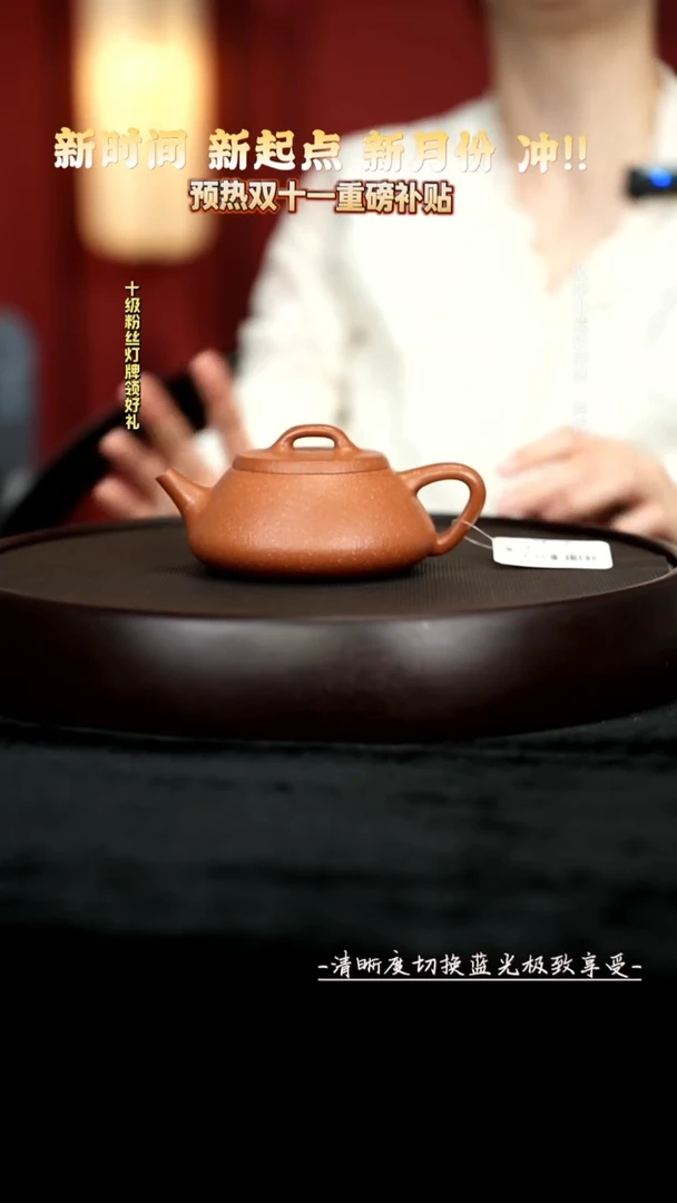 茶壶紫砂CCF09473石瓢粗砂降坡230CC