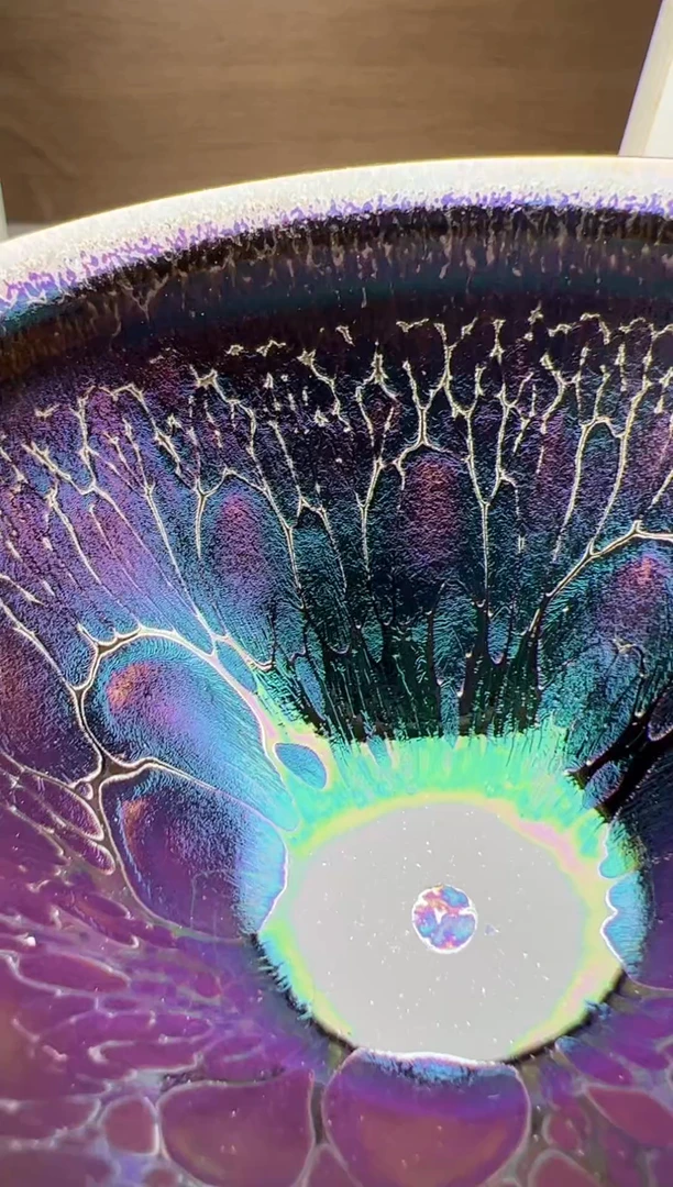 茶盏建窑建盏名家七彩作品