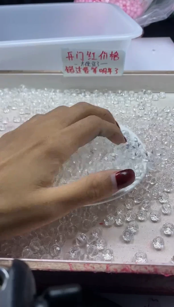 【闪购商品】水晶颈饰未镶嵌w2149白水晶切面算盘8mm*40颗