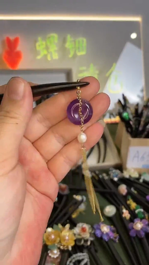 非金属木质爱****纸15  美丽发簪