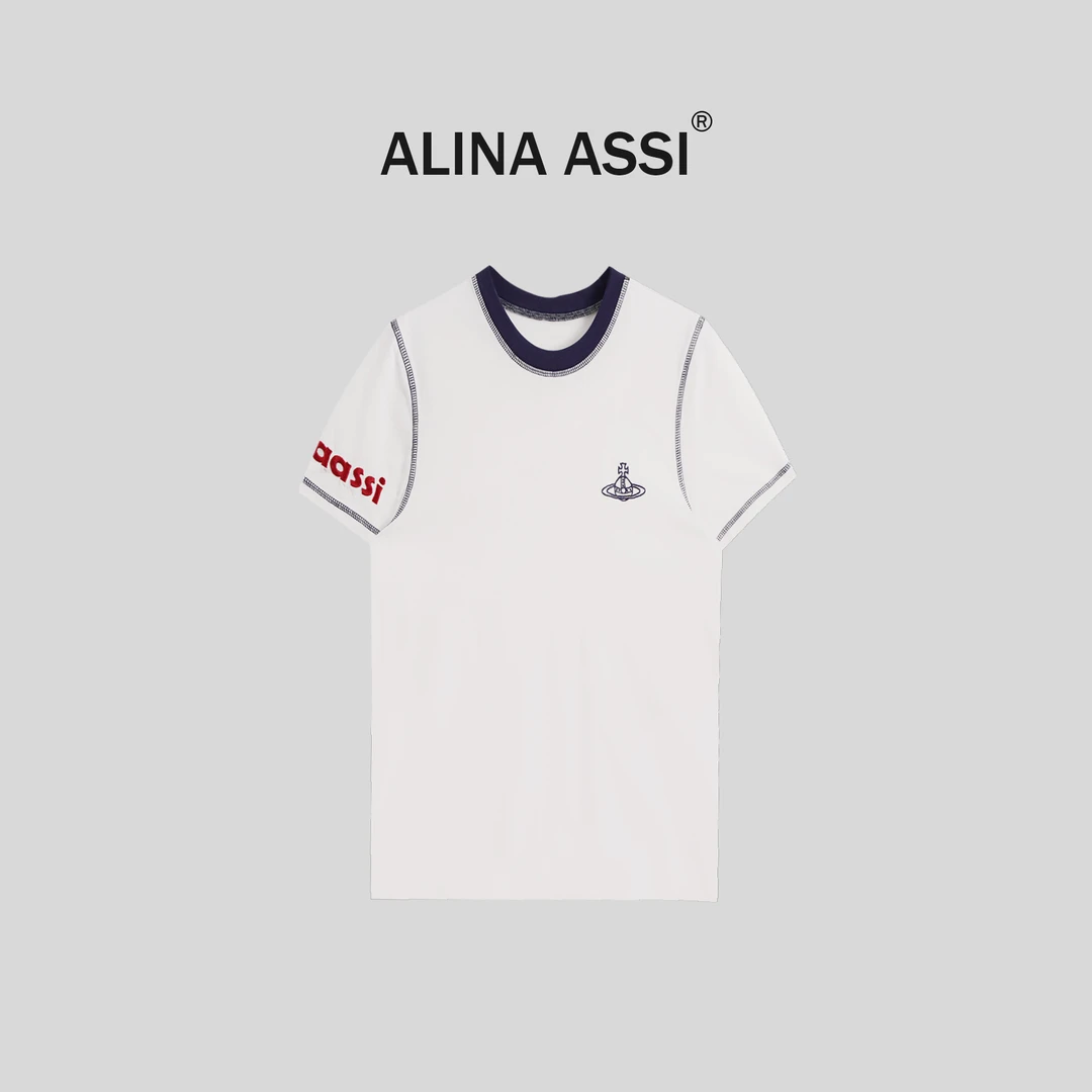 【糯米姐】2024新款百搭时尚T恤简约显瘦短袖上衣YML862