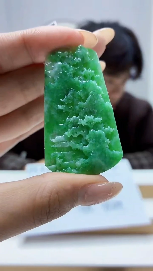 未镶嵌定制翡翠5145MM-毛货挂件17