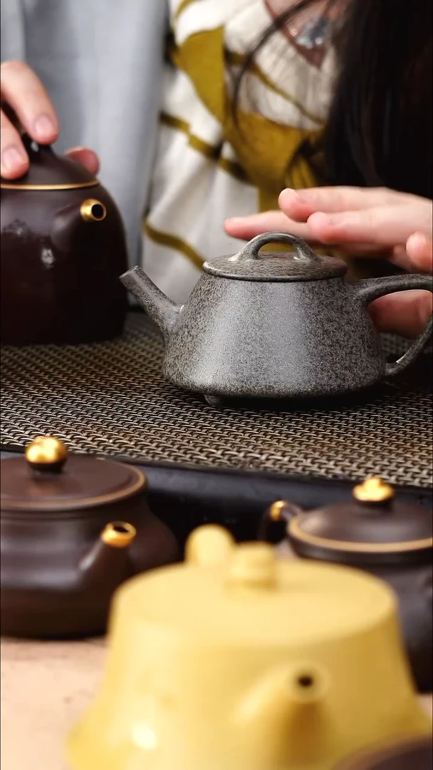 茶壶紫砂陈老师高温青段精工石瓢160cc