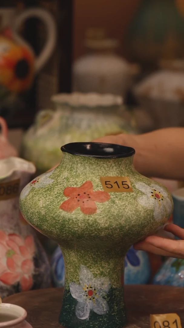 陶瓷515景德镇设计师手作花器摆件侘寂风