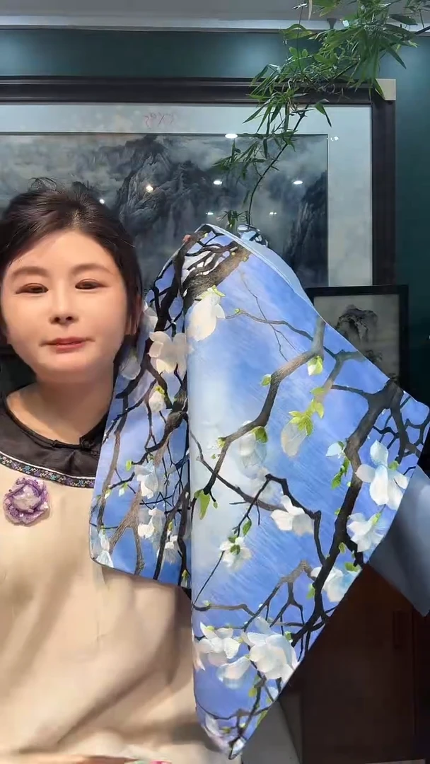 竖款非遗苏绣手工刺绣抱枕