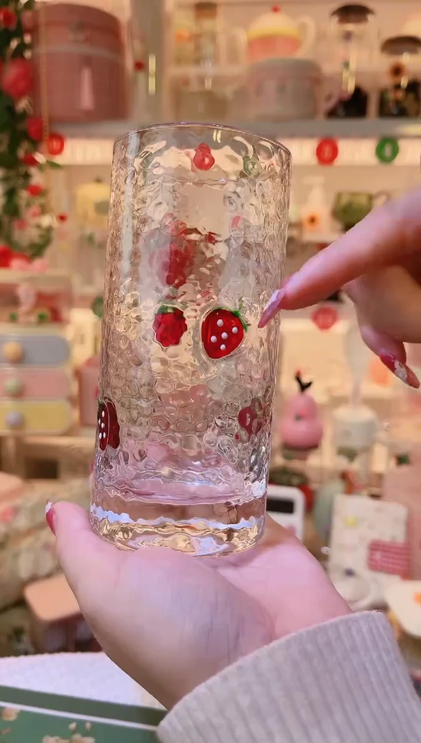 草莓直饮杯——手工制作品质好！