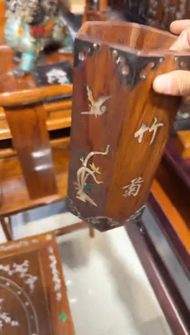 木木头款花梨梅兰竹菊帽桶188