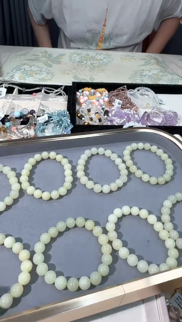 手链未镶嵌和田玉J026蜂蜜水素圈设计款