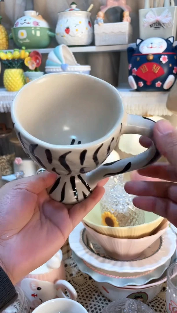 【闪购商品】瓷片斑马杯 质量好发货快放心拍