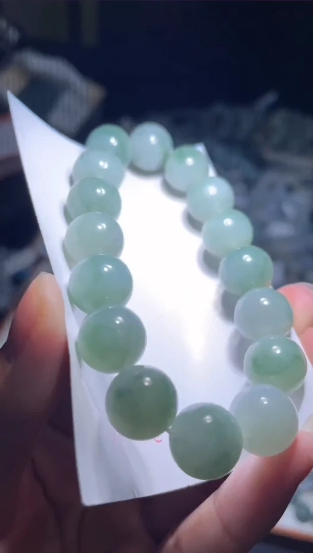 未镶嵌定制翡翠天然缅甸翡翠手串40