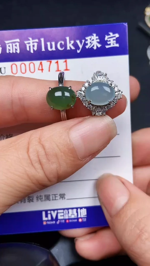 翡翠银S925镶嵌颈饰4711