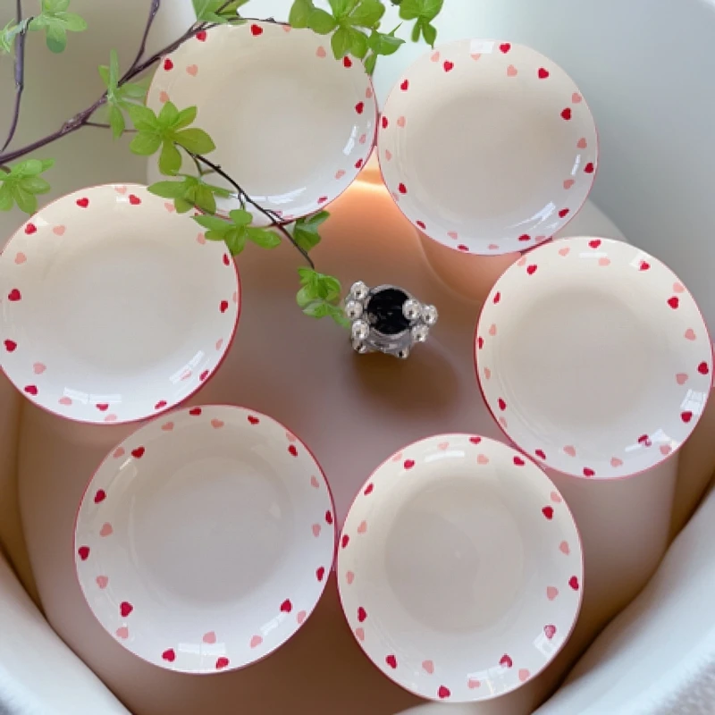 【8英寸爱心圆盘6个装】破损补发