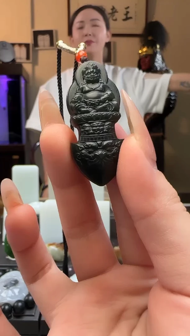 【闪购商品】和田玉青玉财神未镶嵌吊坠