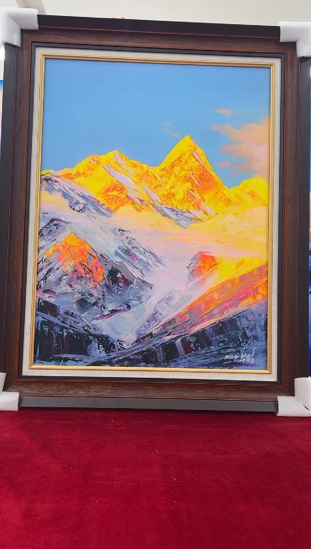 油画梁静原作60*80金山