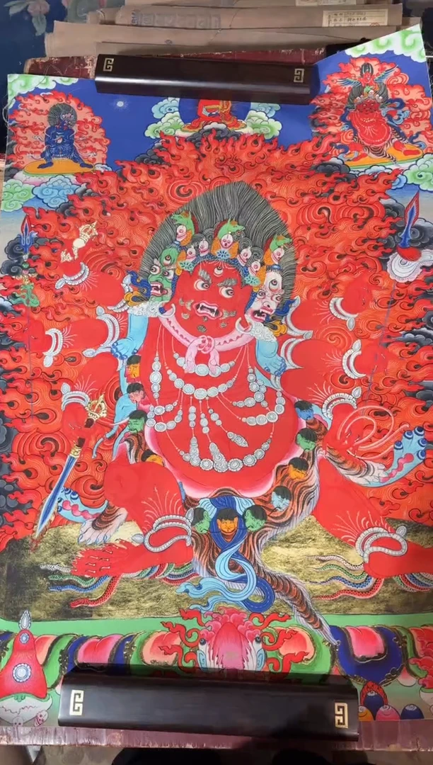 卷轴画龙妹的唐卡tk16