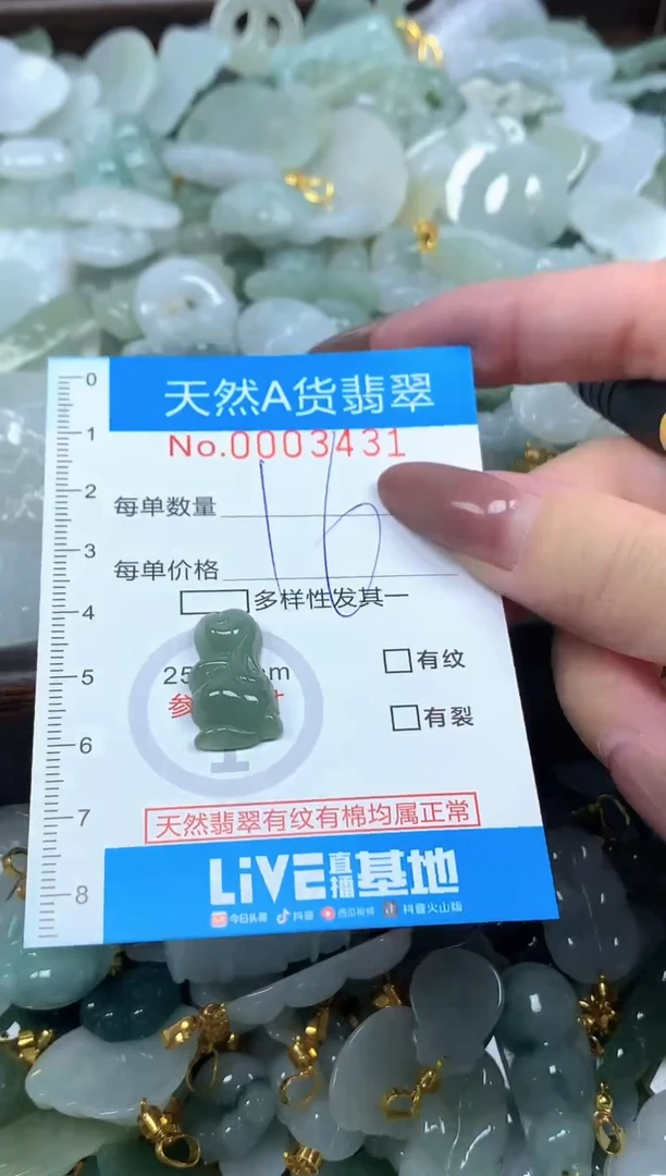 颈饰未镶嵌翡翠净货挂件-3431