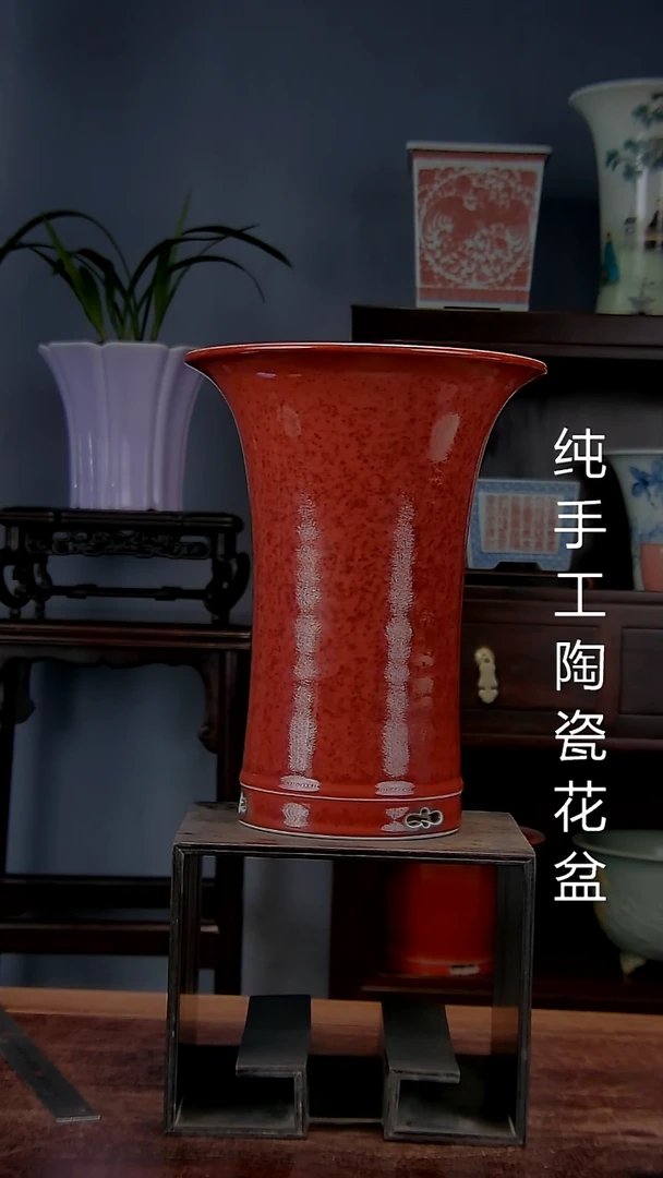 景德镇手工陶瓷花盆