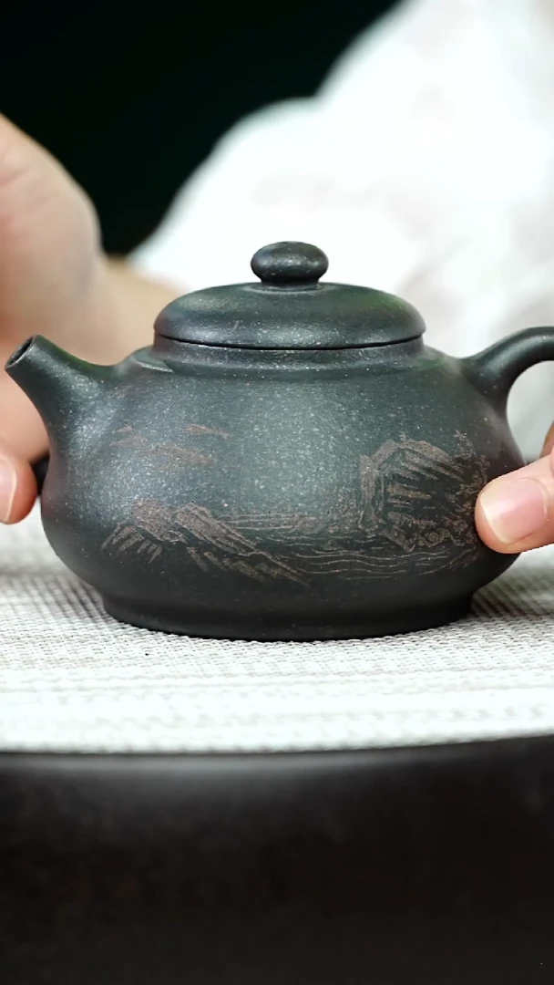茶壶紫砂容古-柴烧-180cc