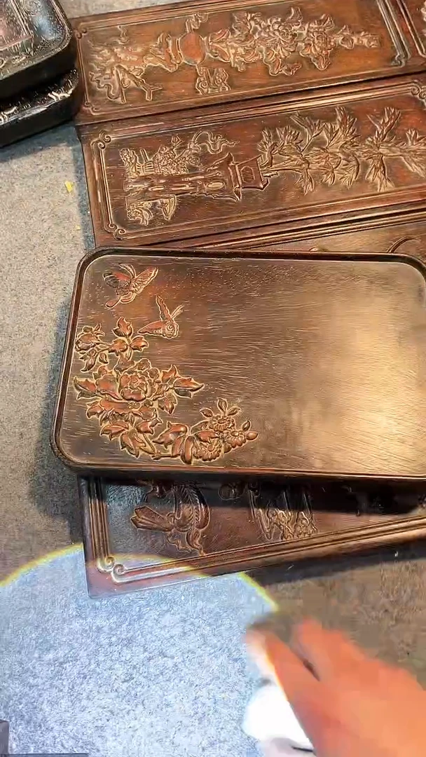 【闪购商品】非洲紫檀（红花梨）30x20cm赏盘