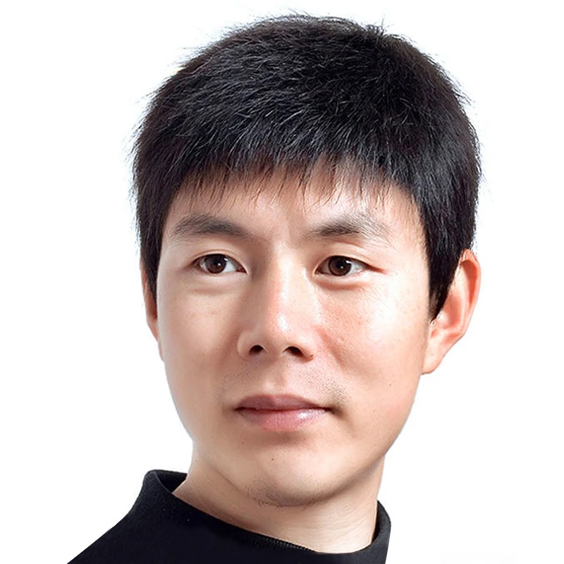 真发男士中老年假发真人发自然透气短直发毛寸整顶全头套