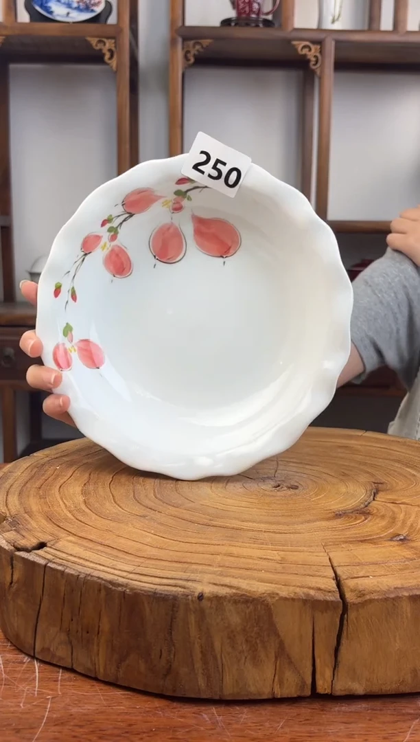 瓷 国韵瓷坊-手工手绘如意盘250