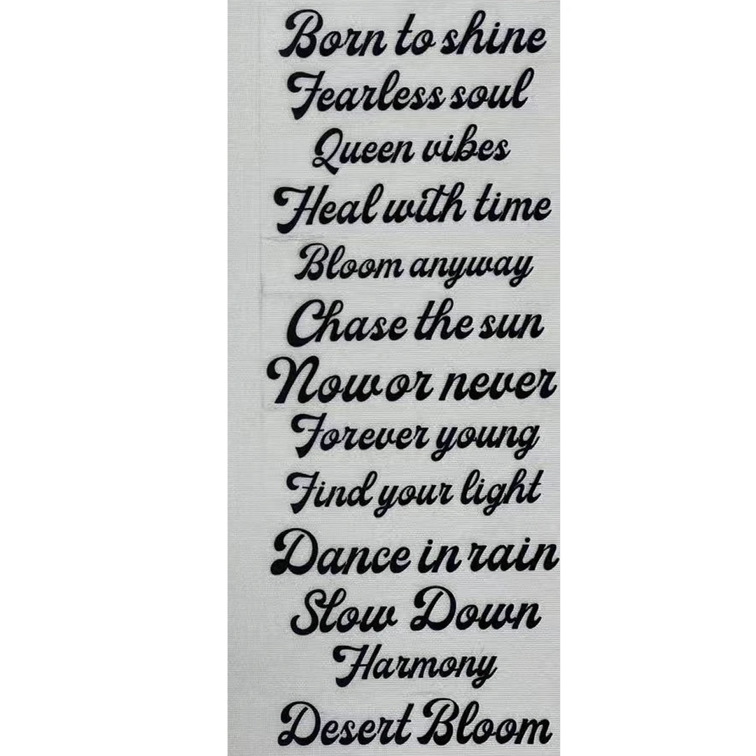 拉丝小字母硅胶烫画，满20包邮