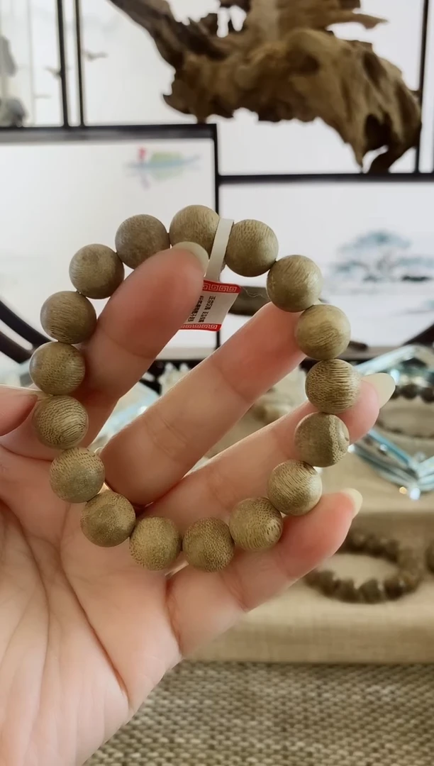 沉香手串海南倒架老料12+MM单圈