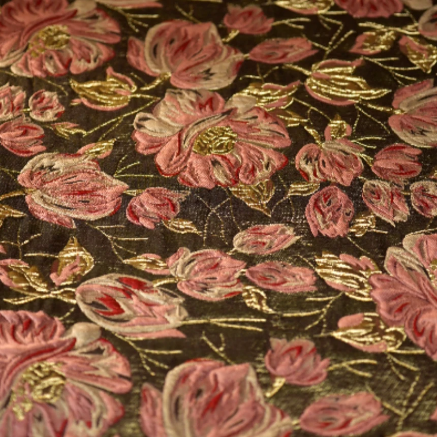 云锦/云锦花卉纹饰茶席