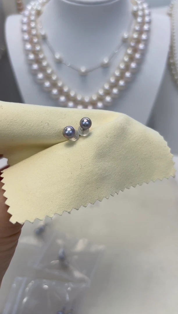 【闪购商品】淡水珍珠耳饰银S925镶嵌1#