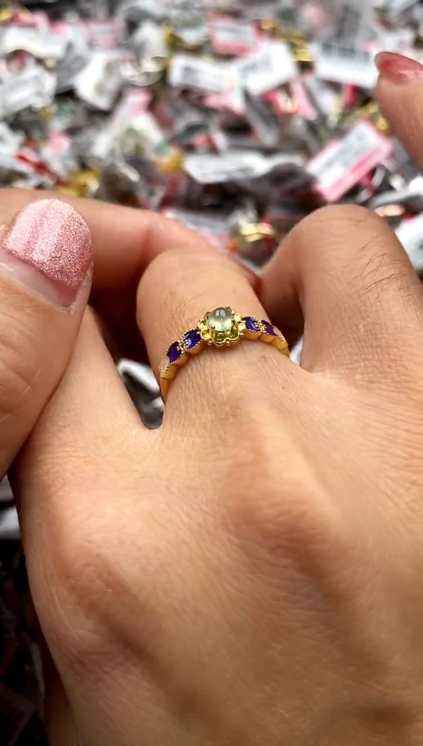 【闪购商品】翡翠戒指银S925镶嵌111111111     0