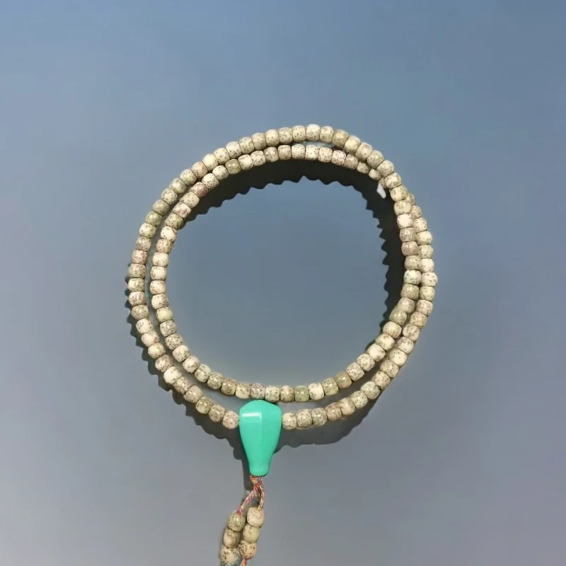 B482星月菩提绿幽灵卡6×5Diy多圈手串