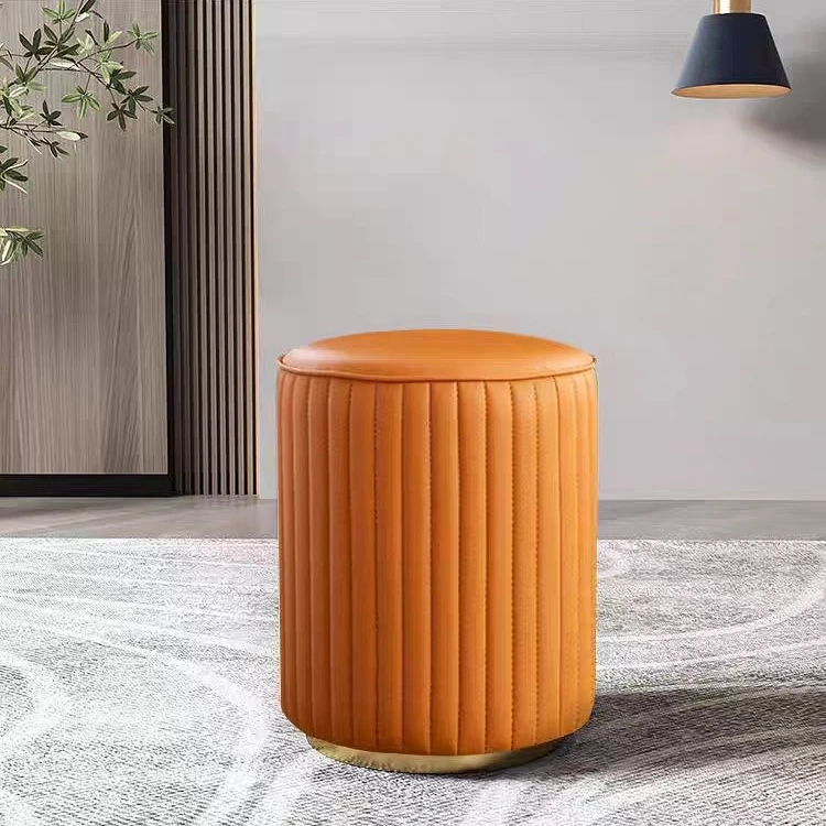 家用皮凳小凳子圆凳矮凳家用沙发凳客厅茶几凳墩化妆皮凳换鞋凳