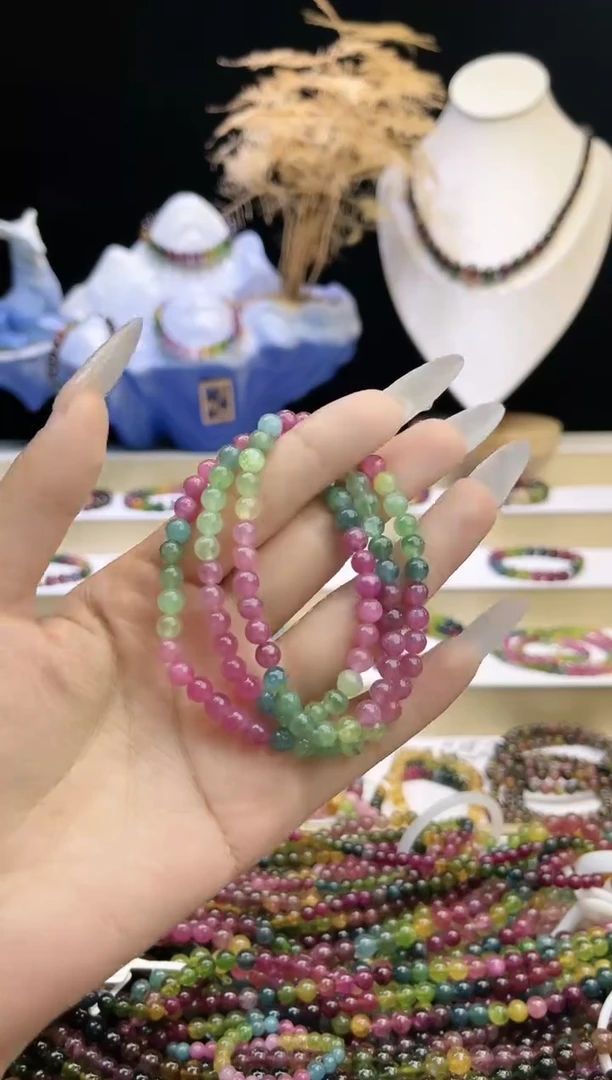 【闪购商品】碧玺/未镶嵌J5mm+碧玺多圈多样性发货