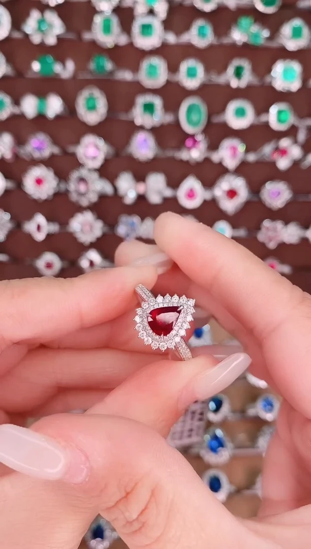 【闪购商品】红宝石18K金戒指18K金镶嵌1.05克拉