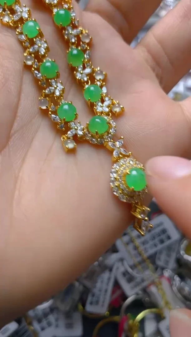 银S925镶嵌戒指翡翠꒰****ﾟ百内无证书