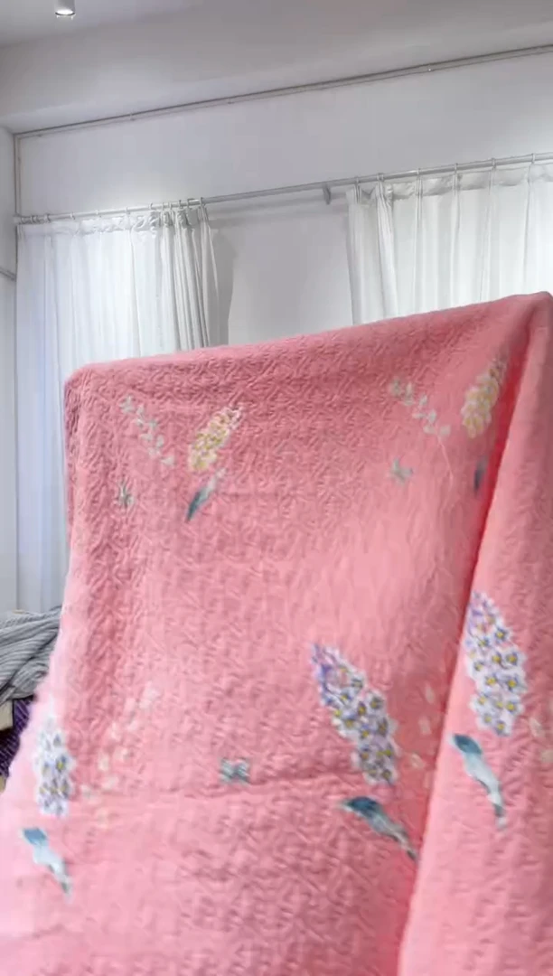 棉200*230绒纯棉床盖128号微瑕