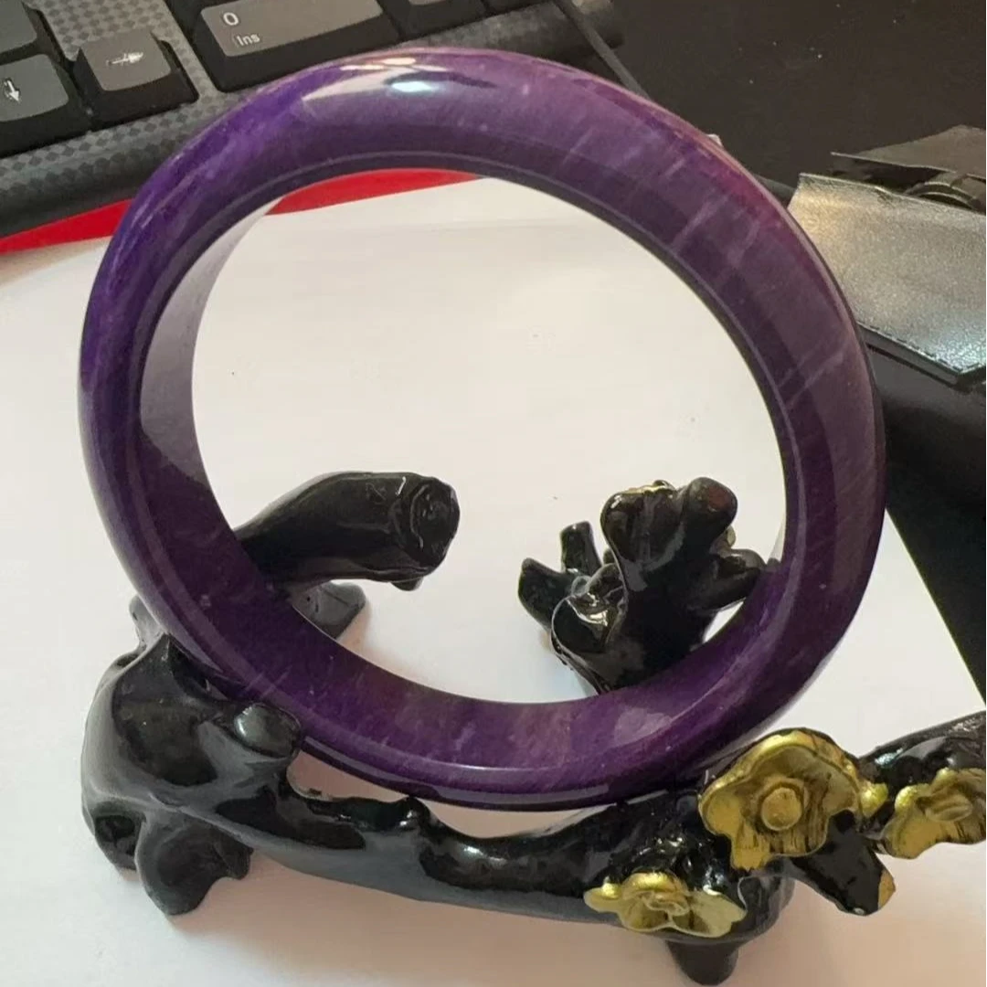 非金属珐琅手镯 南非老料-丝绒紫满天星手镯经典款