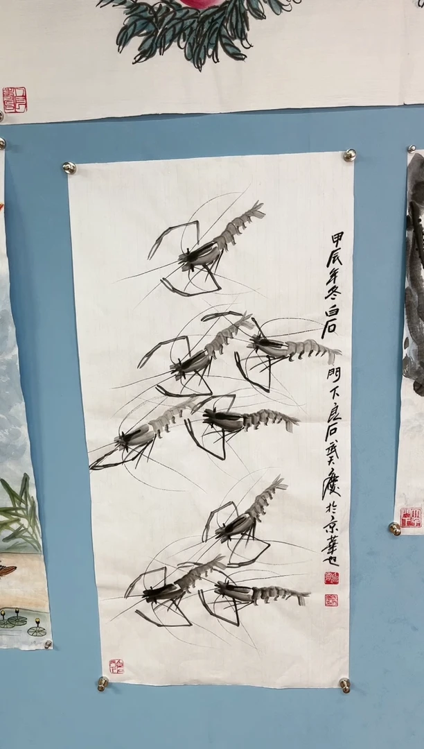 【闪购商品】国画武天庆老师水墨虾