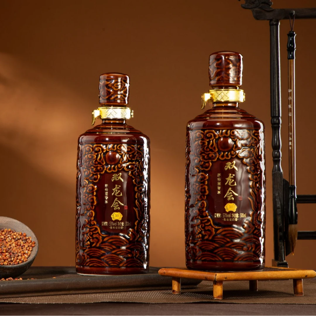 黔廊双龙会30茅粉圈奢享酱香型白酒53%Vol500ml