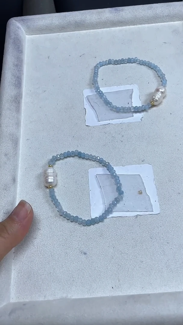 未镶嵌淡水珍珠手链【纯恬巴洛克饰品】（多样性发货发一）