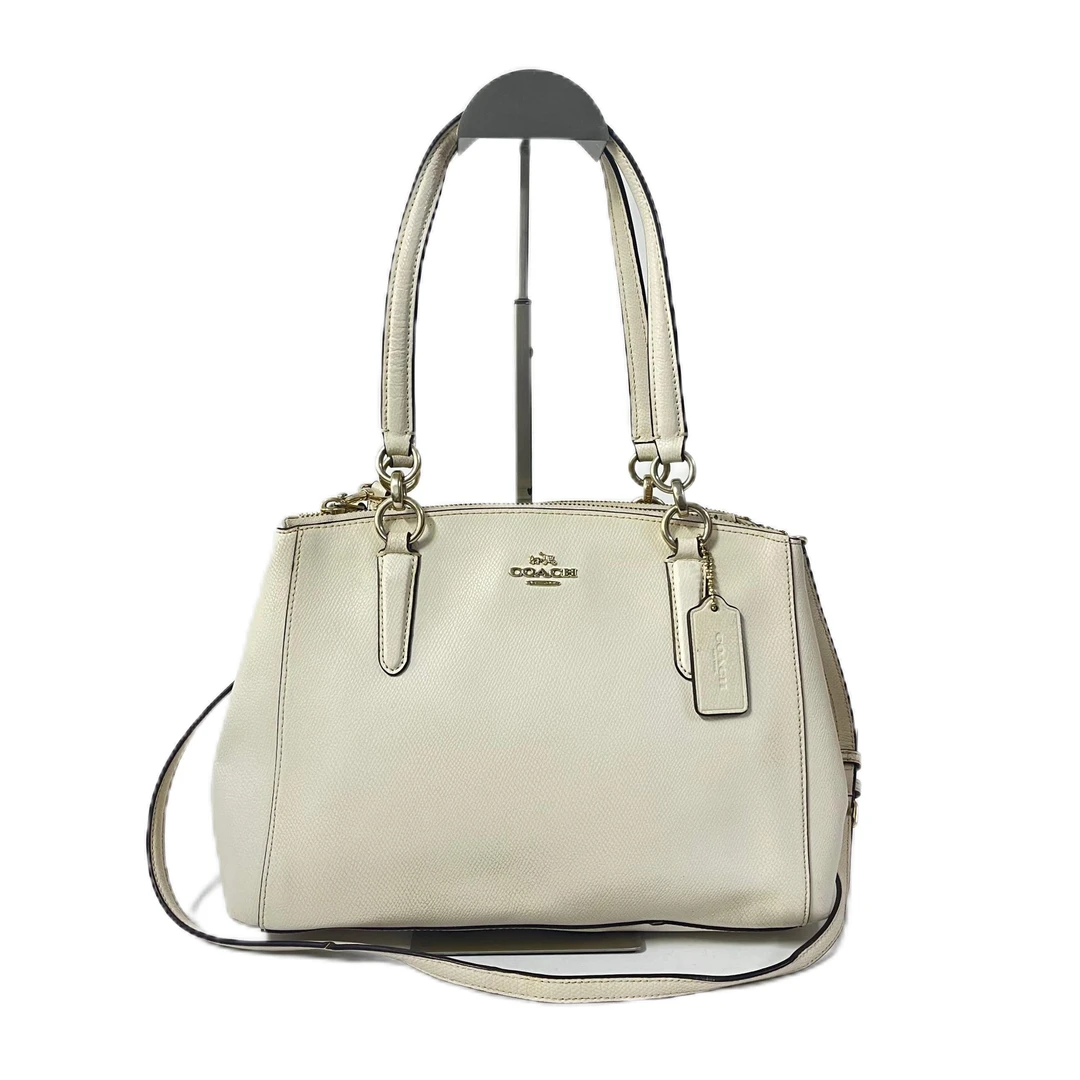 95新 COACH/蔻驰 白色全皮单肩手提斜挎杀手包 SH-30091-A